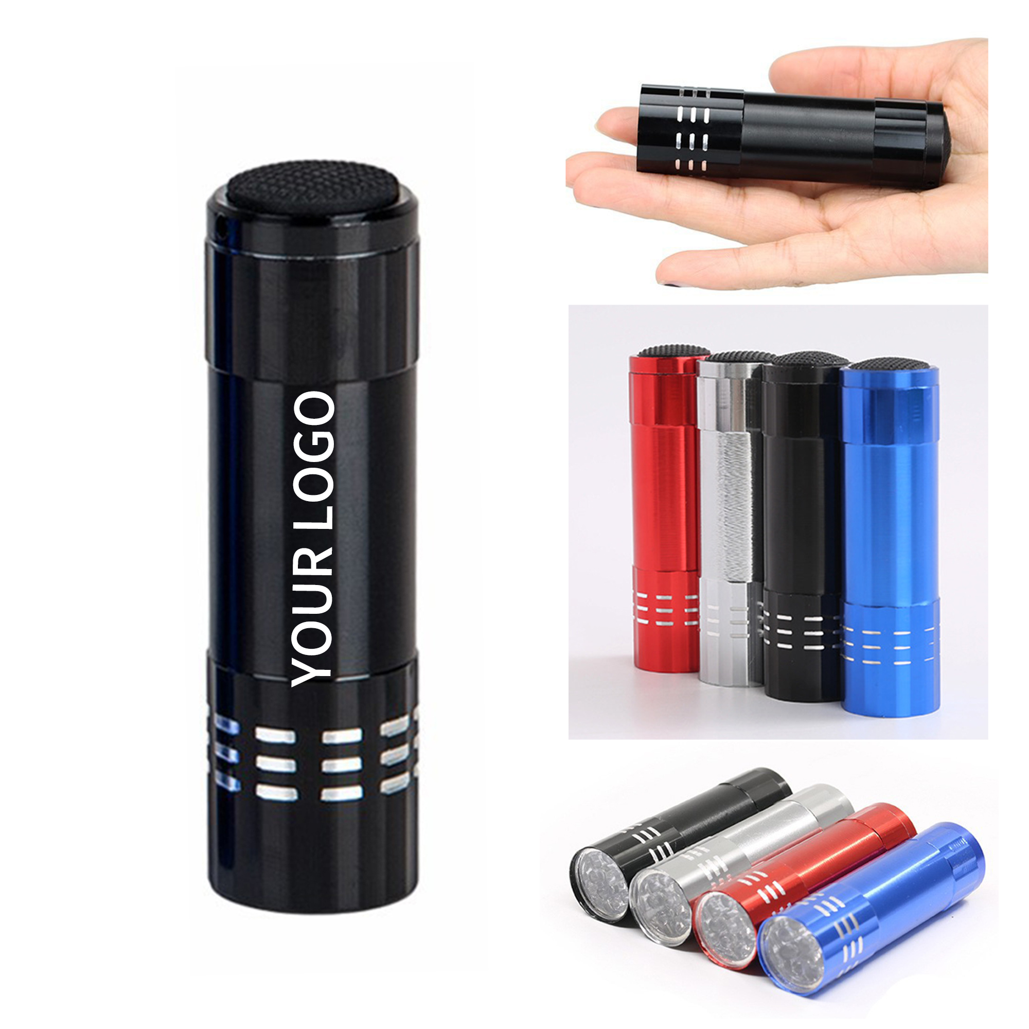Aluminum LED Flashlight With Wrist Strap Portable Emergency Torch 2