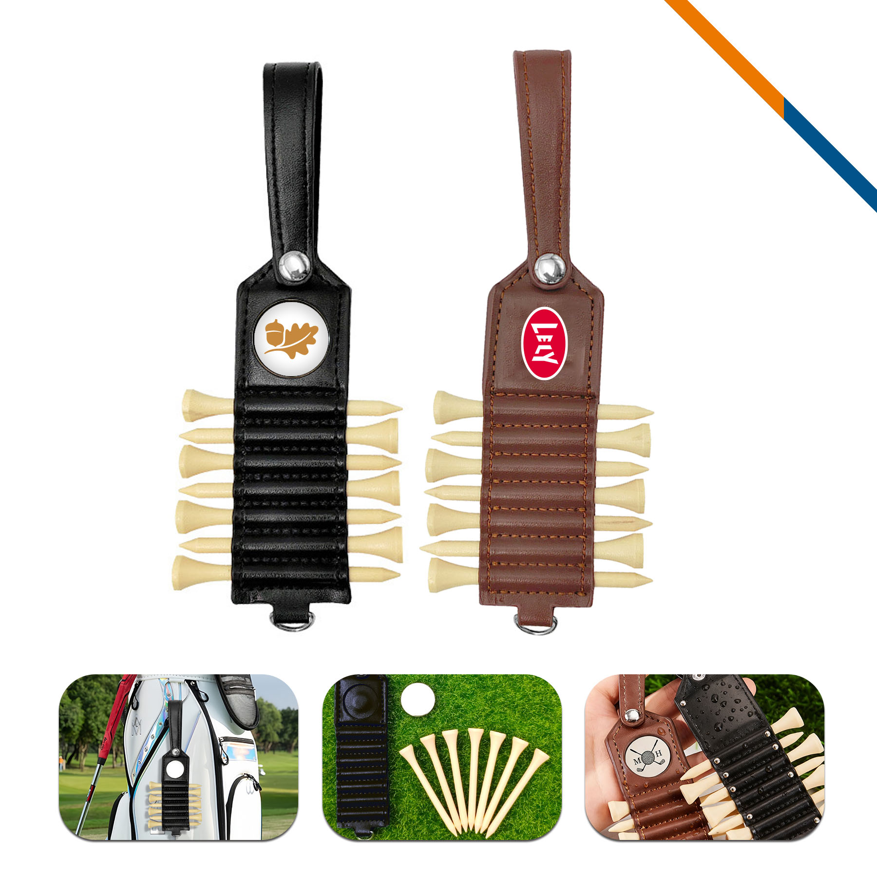 Tagstow PU Leather Golf Tee Holder 2