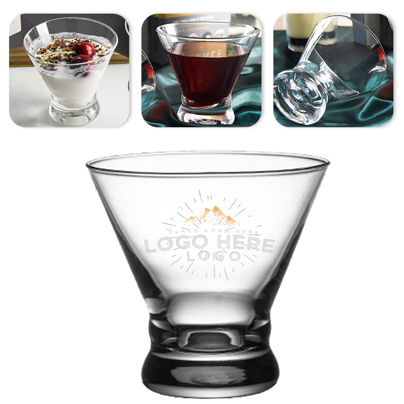 Stemless Martini Glasses 8oz 2