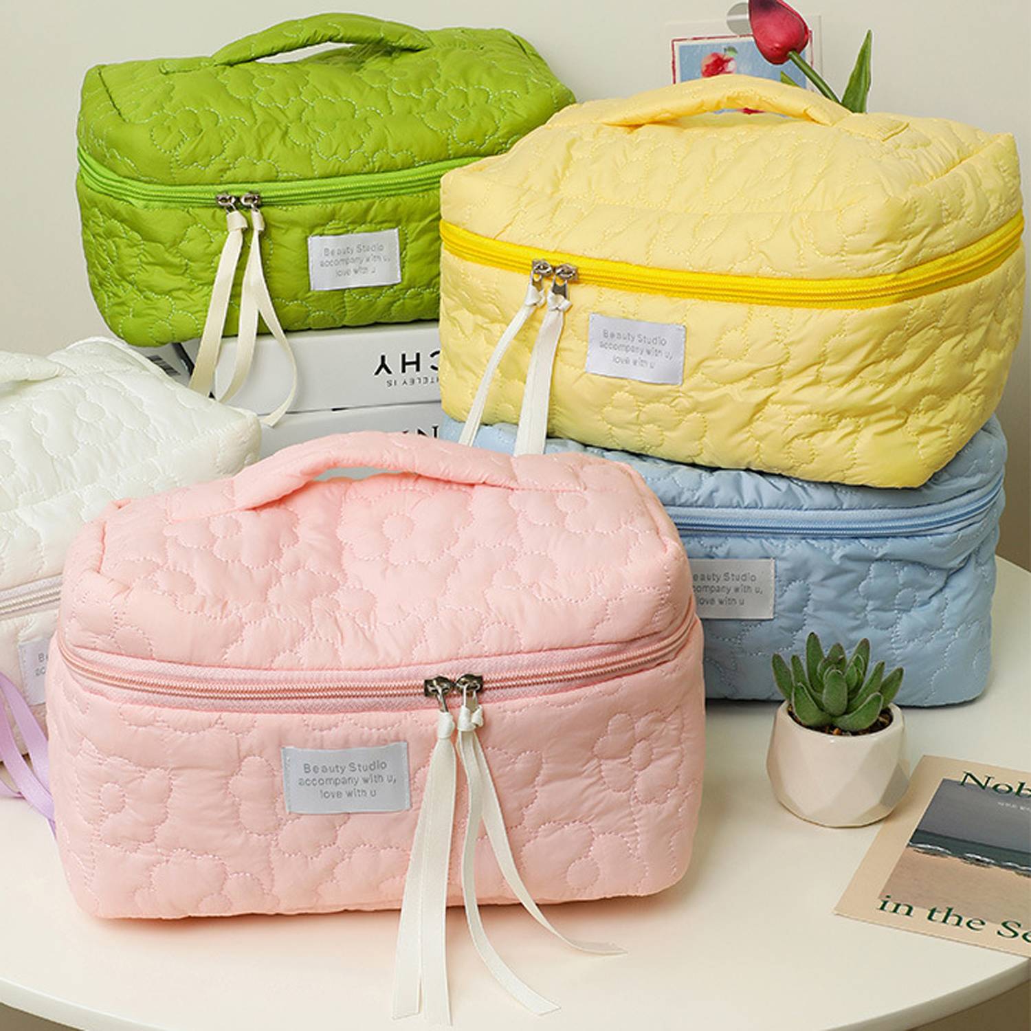 Waterproof Polyester Cloud Travel Toiletry Bag w/ Handle 3
