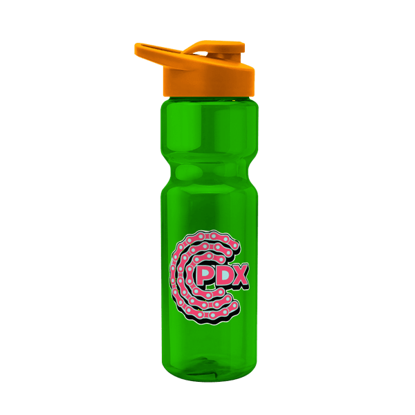 Blazer 28oz Transparent Bike Bottle w/Drink-thru Lid 1652