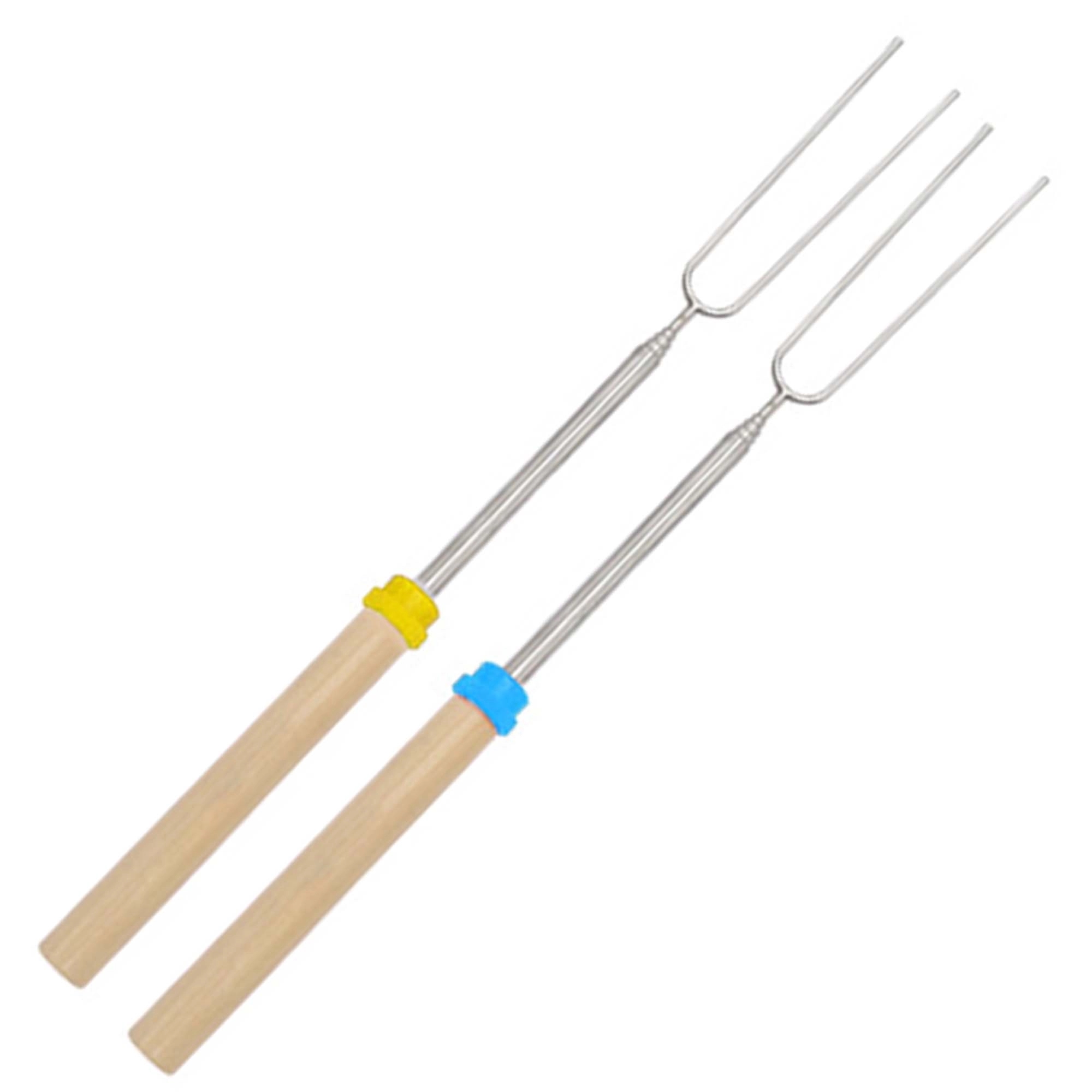 Outdoor Barbecue Retractable Stick Fork 1