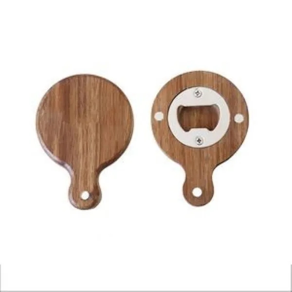 Beer Bottle Opener Funny Wooden Magnetic Fridge Magnet 4