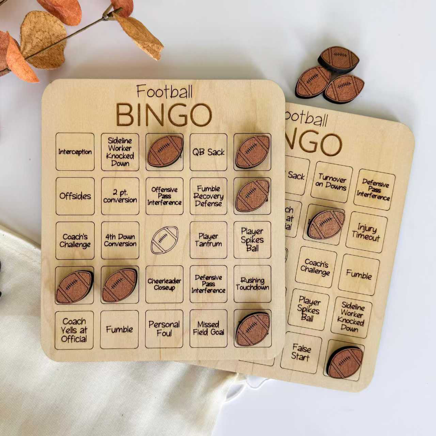 Creative Football Bingo Game Wooden Tic-Tac-Toe Board 5
