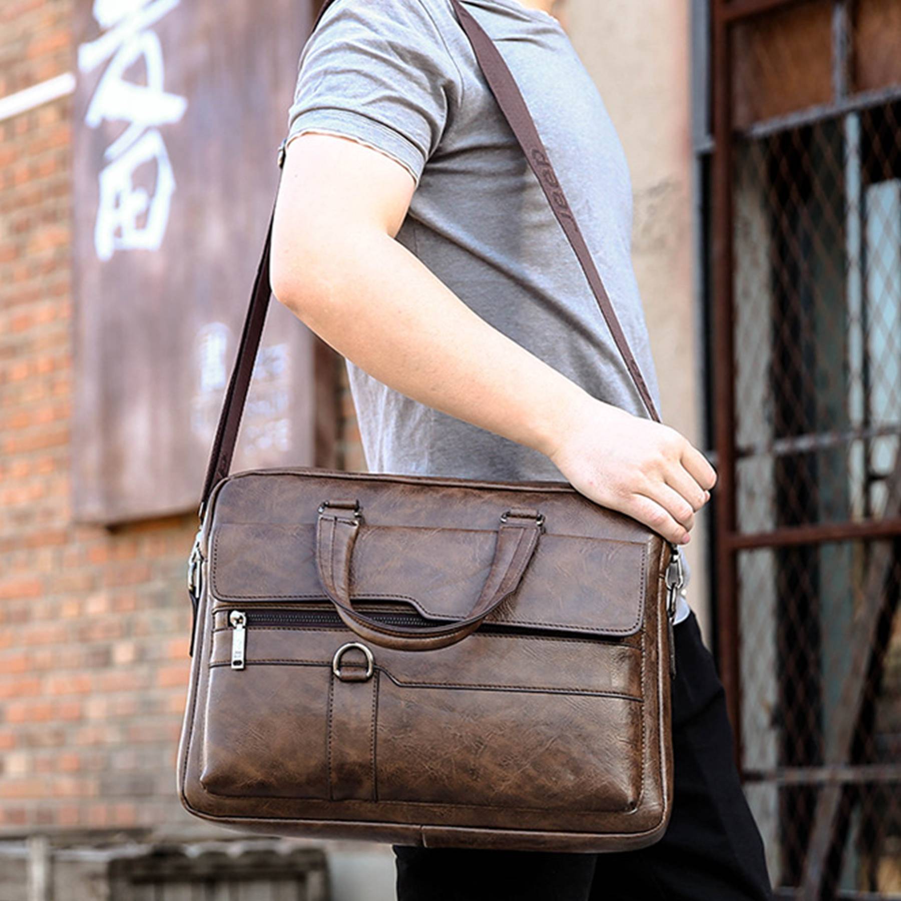 PU Men's Business Crossbody Bag 3