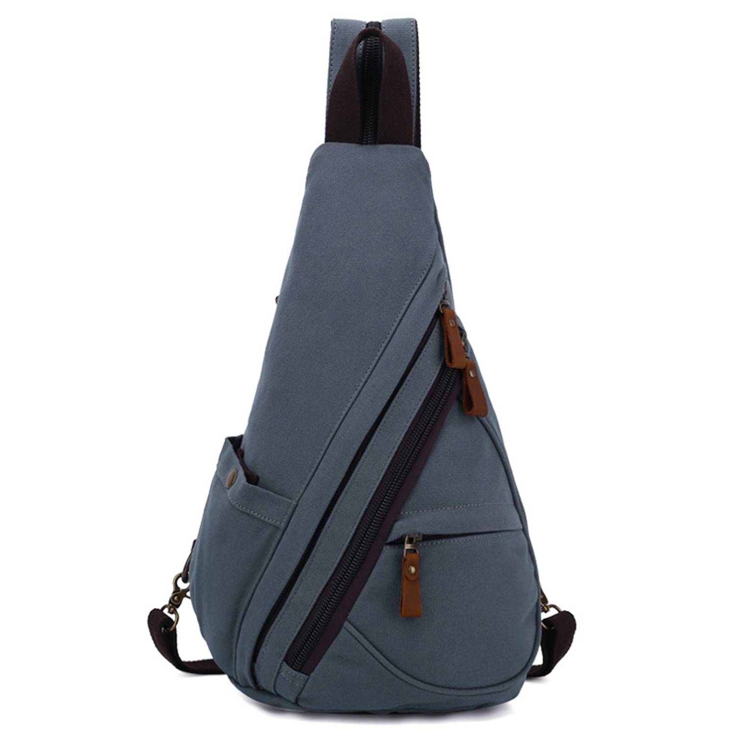 Canvas Small Crossbody Backpack Casual Daypack for Men Women 11