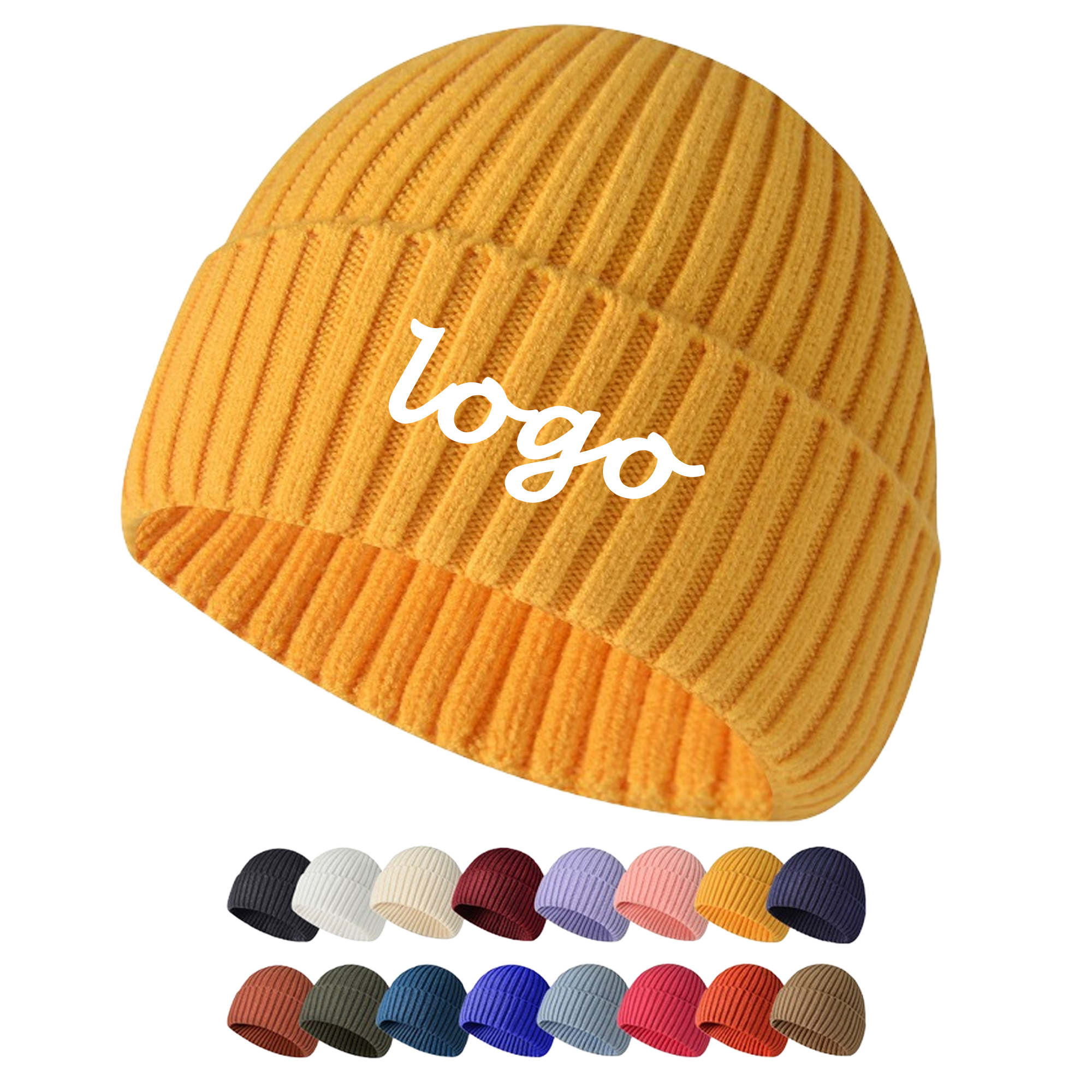 Soft Faux Rabbit Fur Ribbed Beanie Winter Warm Hat for Women Men 2