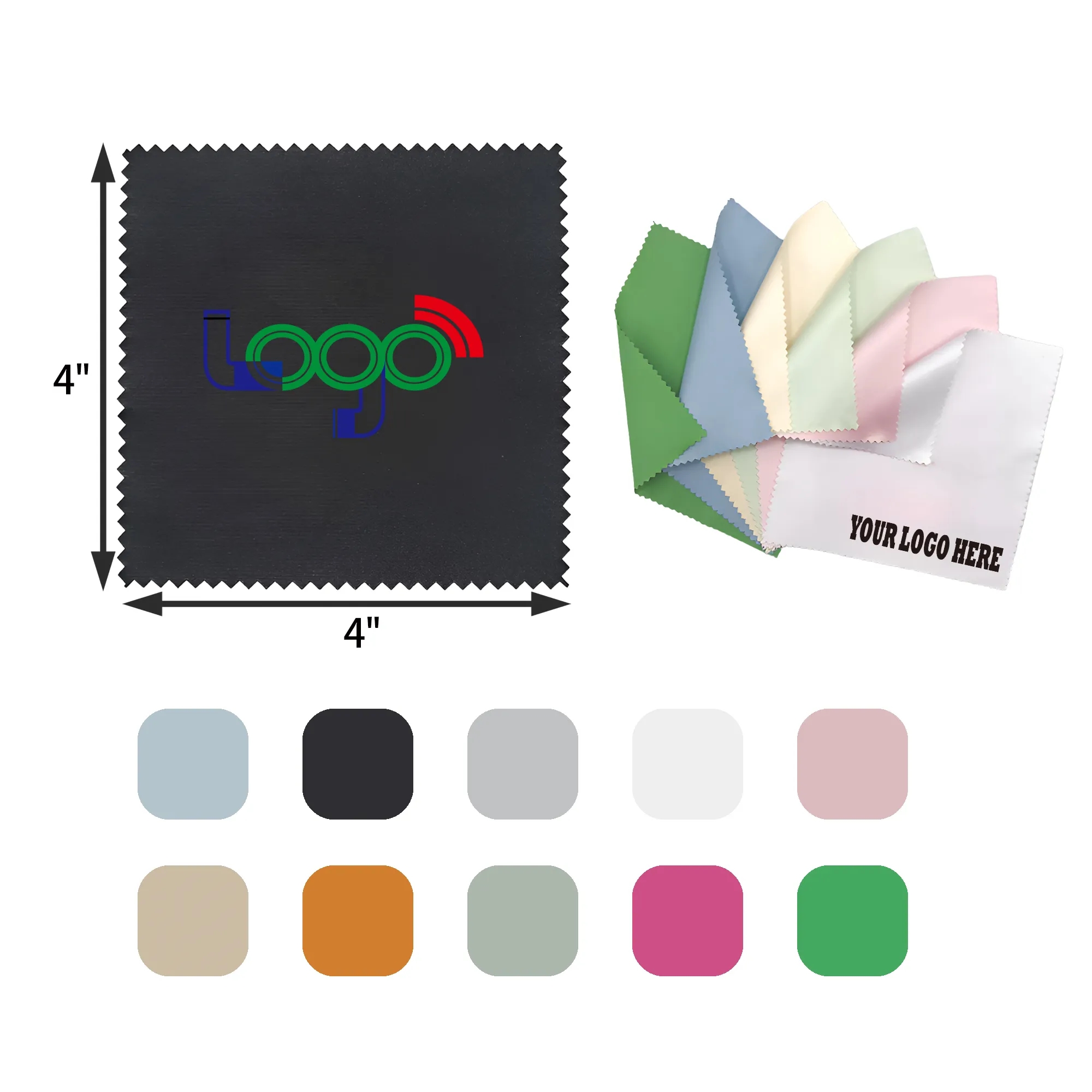 4"x4" Microfiber Glasses Cleaning Wipe 1