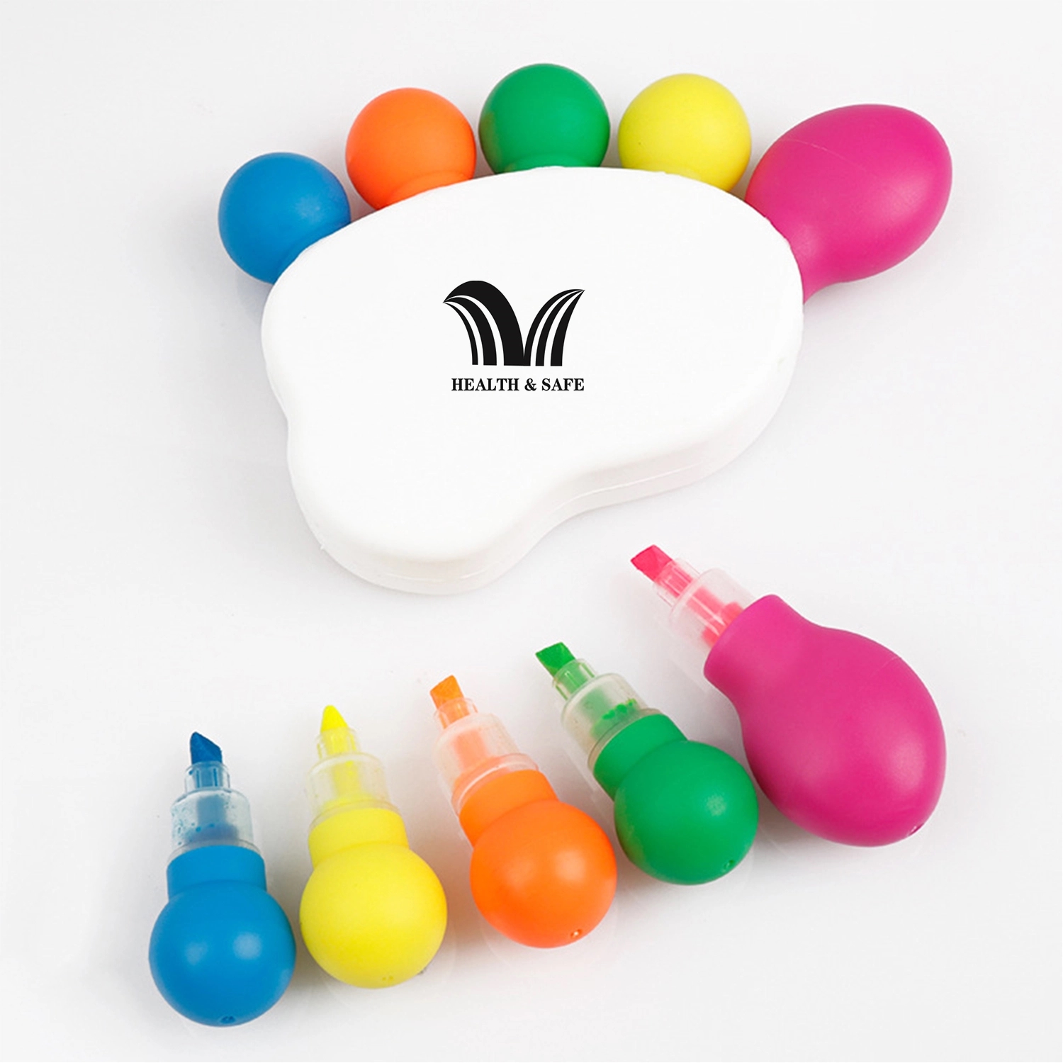 Foot Highlighters Multi Fluorescent Pens Markers 2