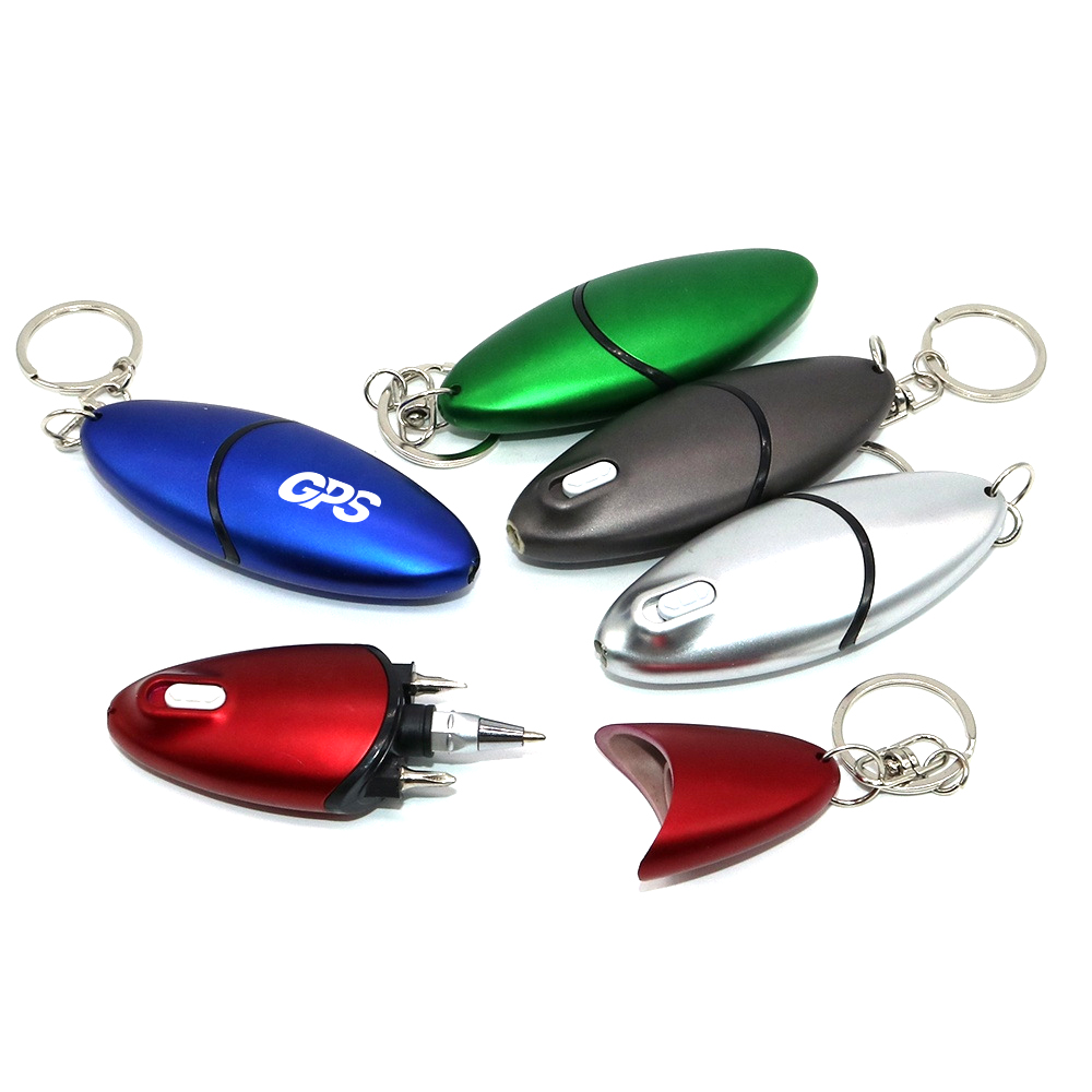 3 1/4 " Screwdriver Ballpoint Pen Keychain with LED light 4