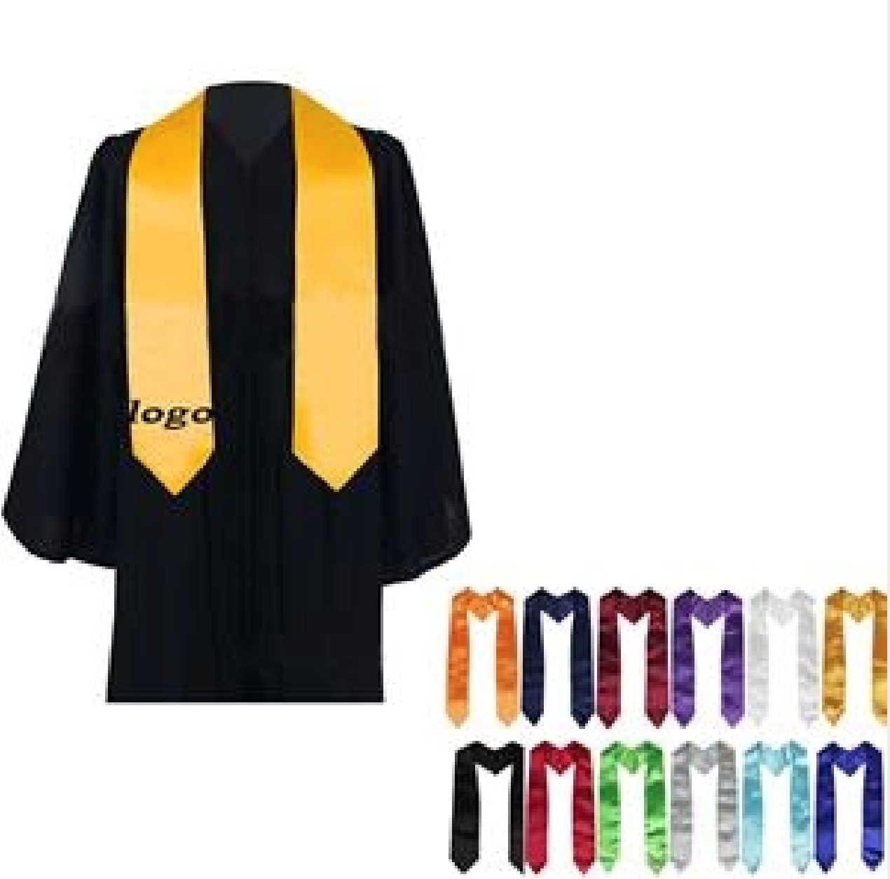 Plain Graduation honor Stole Sash 1