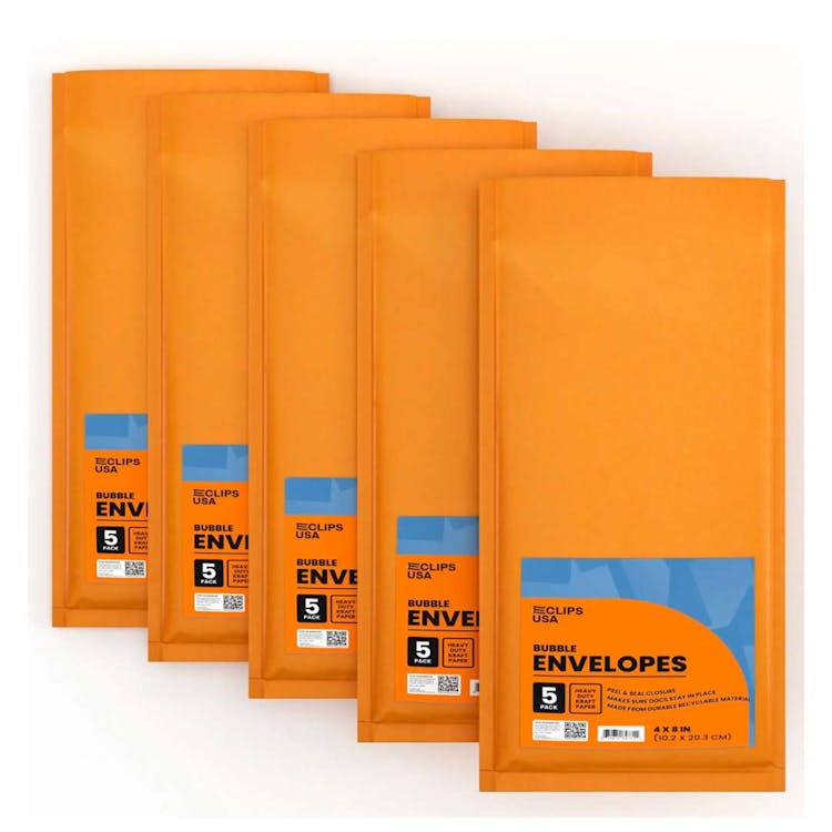 Bubble Envelopes - 5 Pack 4" x 8" 1