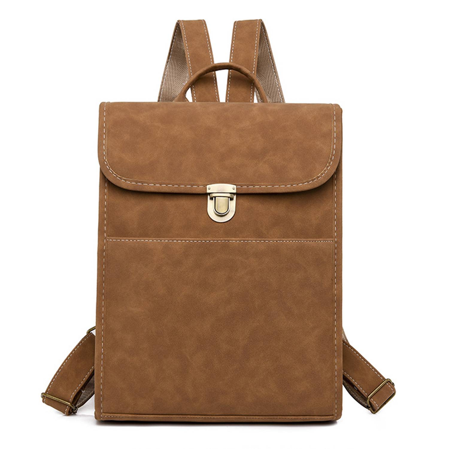 PU large-capacity simple casual backpack 1