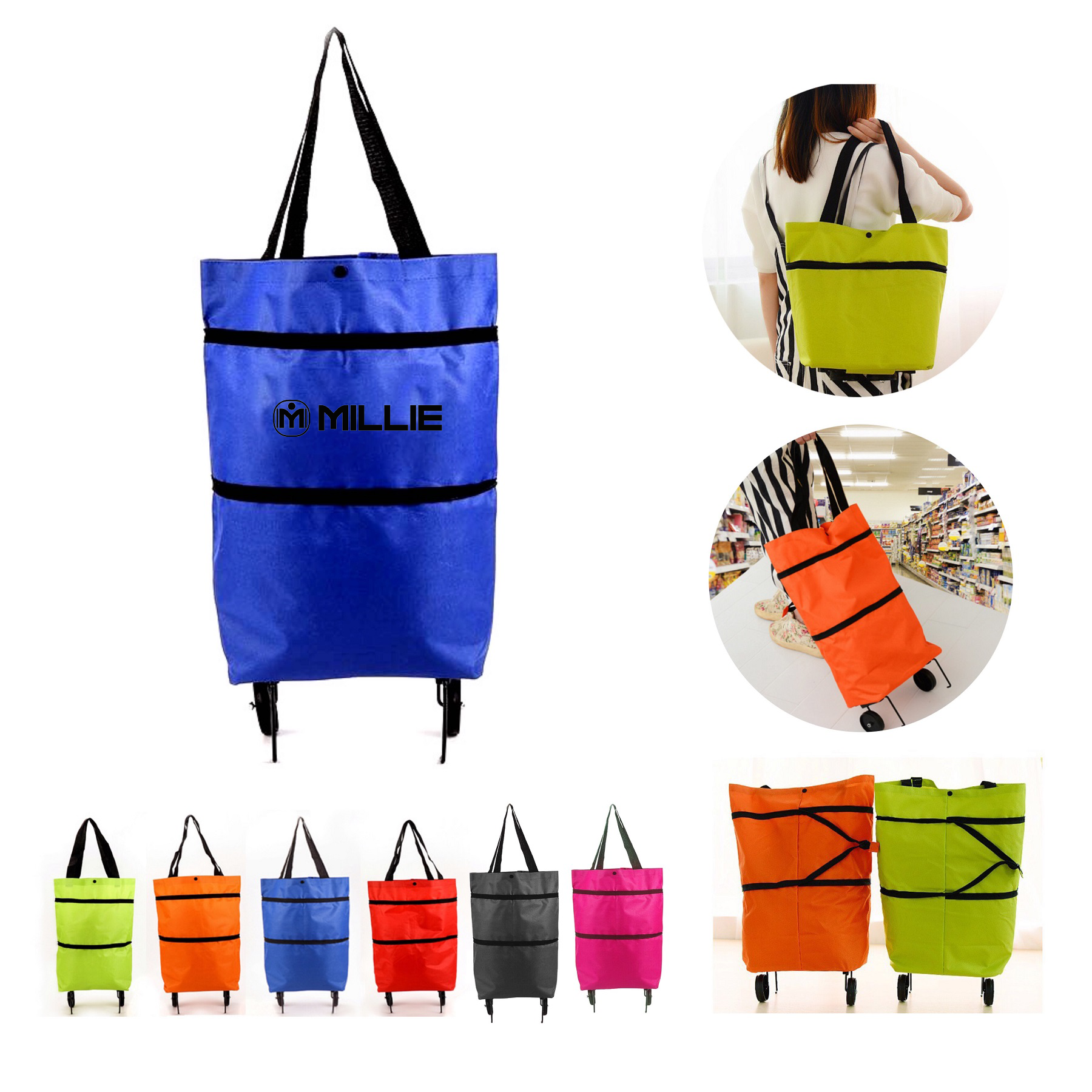 Foldable Shopping Bag Trolley 2