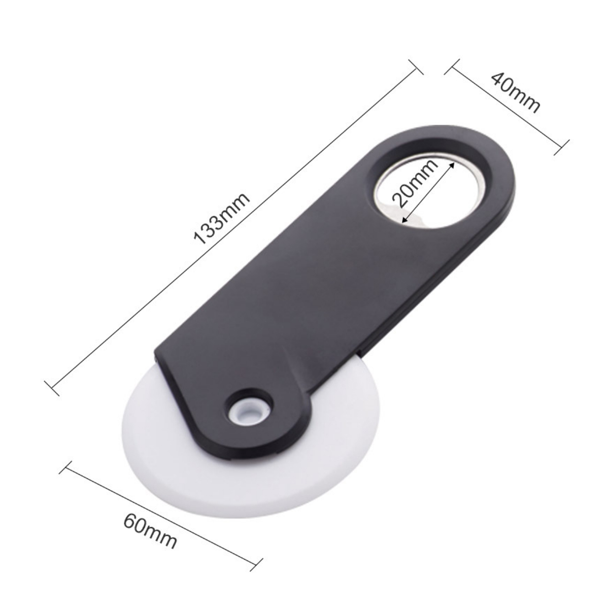 Plastic Mini Pizza Cutter W/ Circular Blade and Grip Handle 6