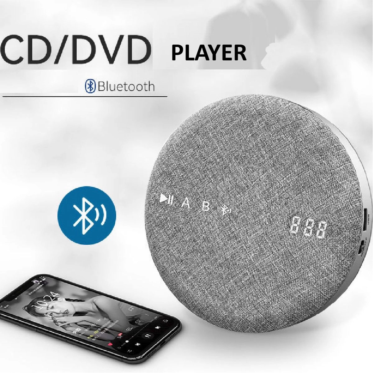 Rechargeable Portable Bluetooth Cd Player 1