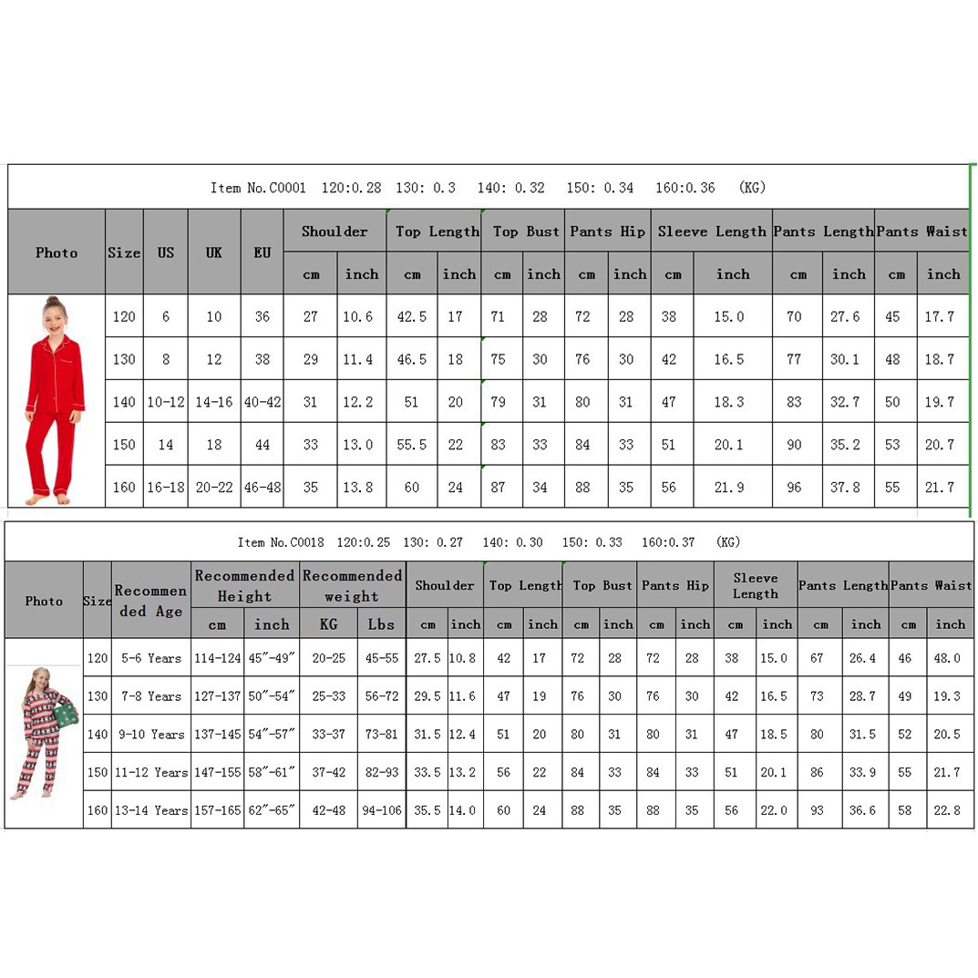 Cotton Plain Boys Girls Pajamas Red Kids Pajamas 3