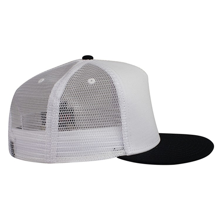 OTTO CAP® OTTO SNAP 5 Panel Pro Style Mesh Back Trucker Snapback Hat 29