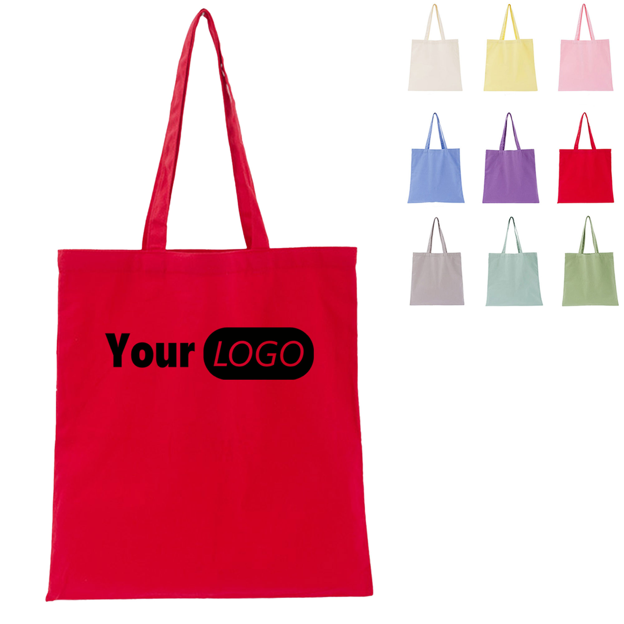 Unisex Cotton Solid Tote Bag 2