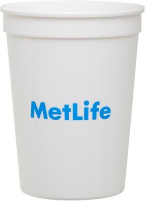 12 oz. White Plastic Stadium Cup 2