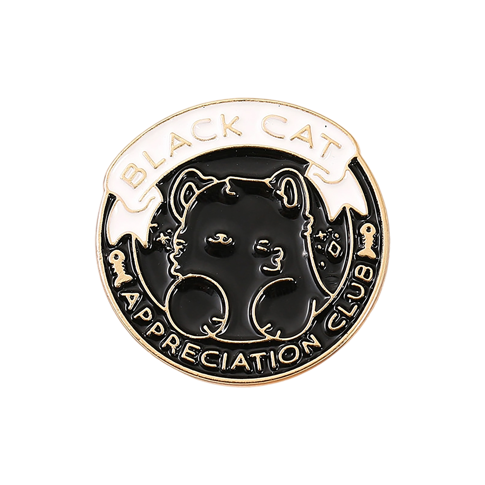Round Zinc Alloy Metal Badge With Enamel Coating 1.2" 9