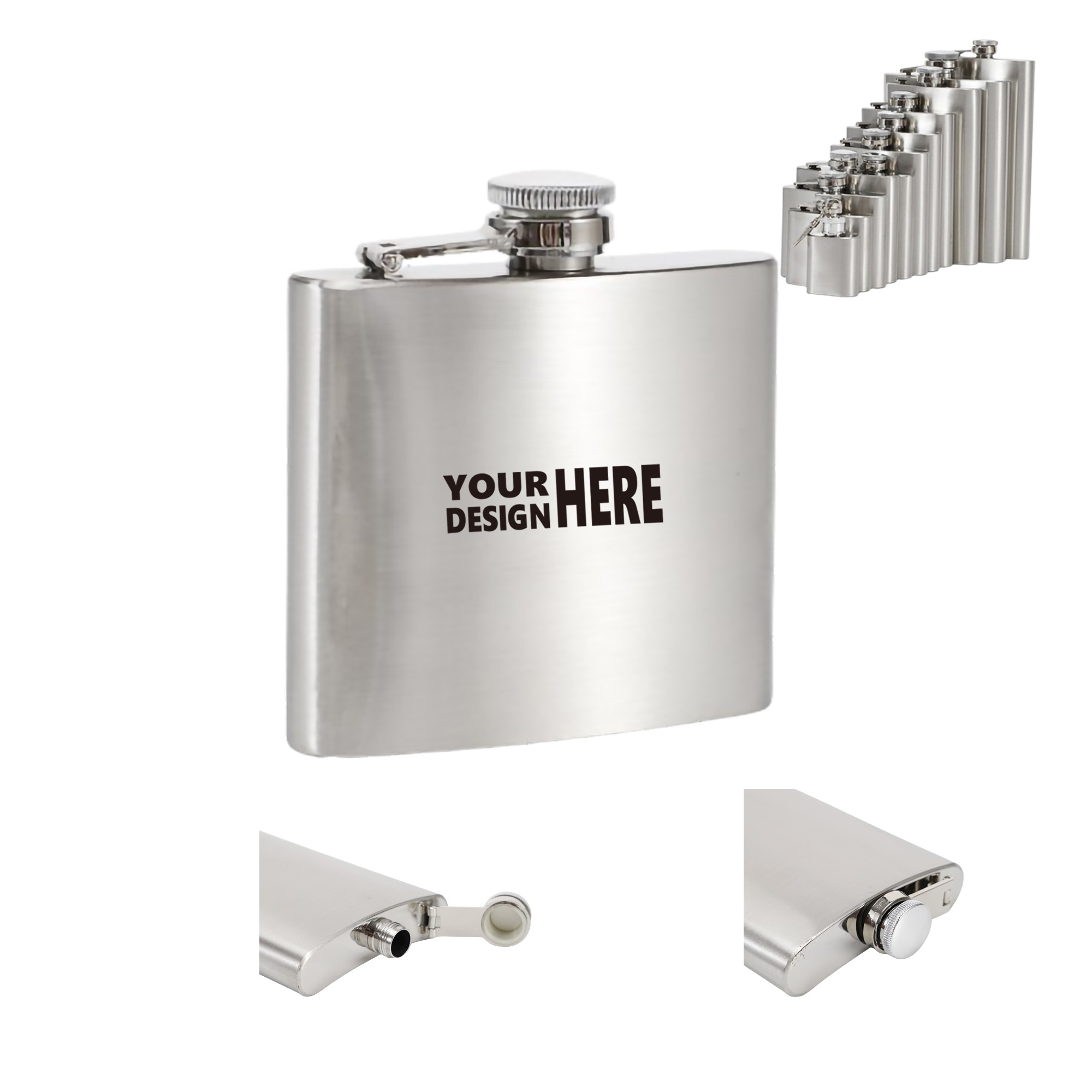 6oz Pocket Whiskey Stainless Steel Hip Liquor Flask 1