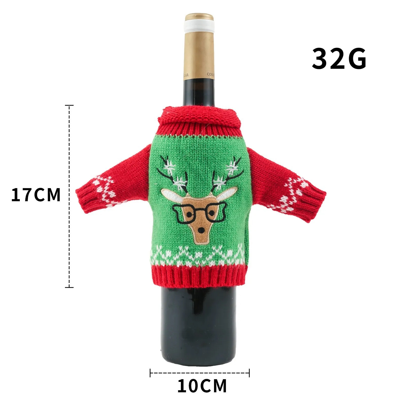 Knitted wine bottle cover 7