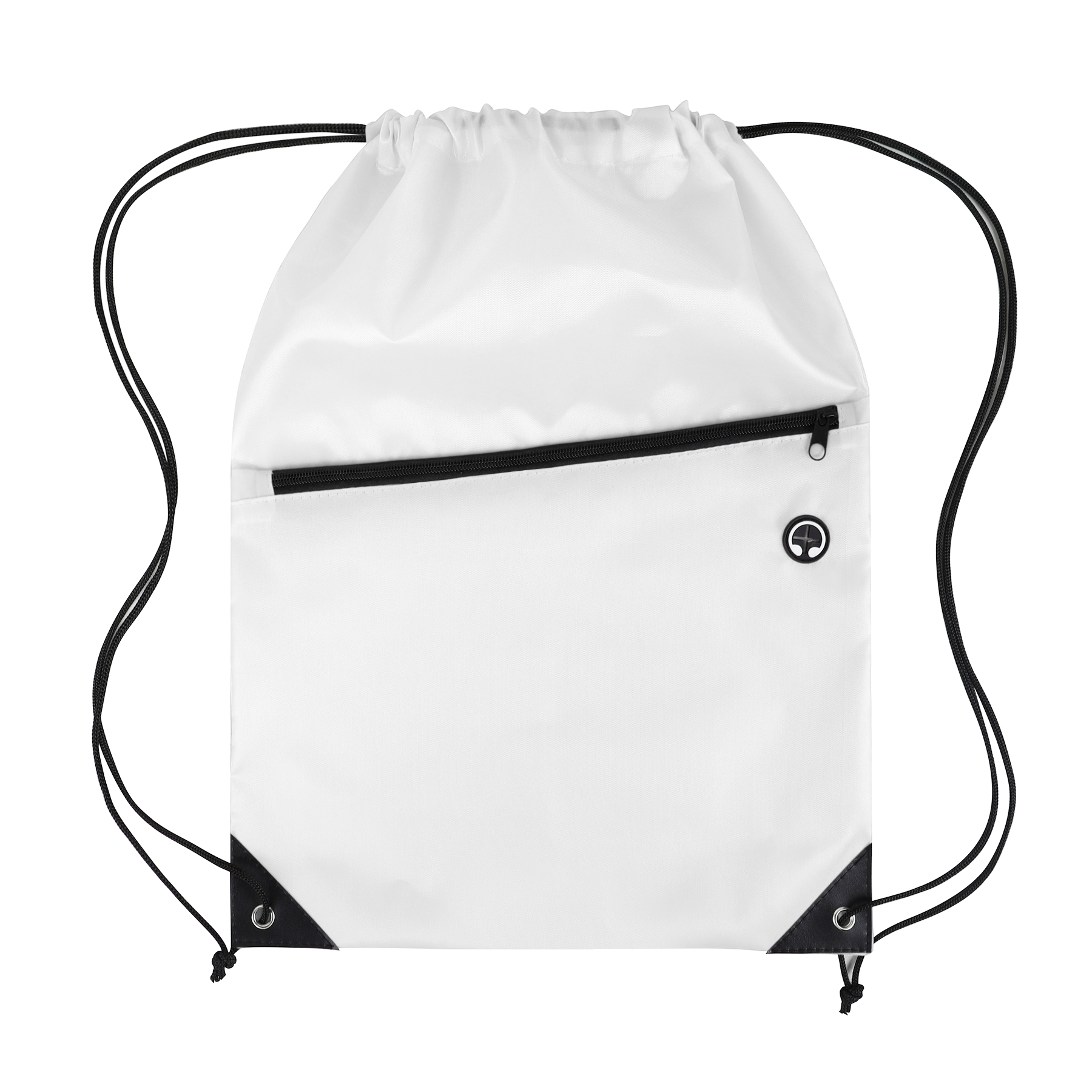 Drawstring Backpack with Front Zipper Pocket 13