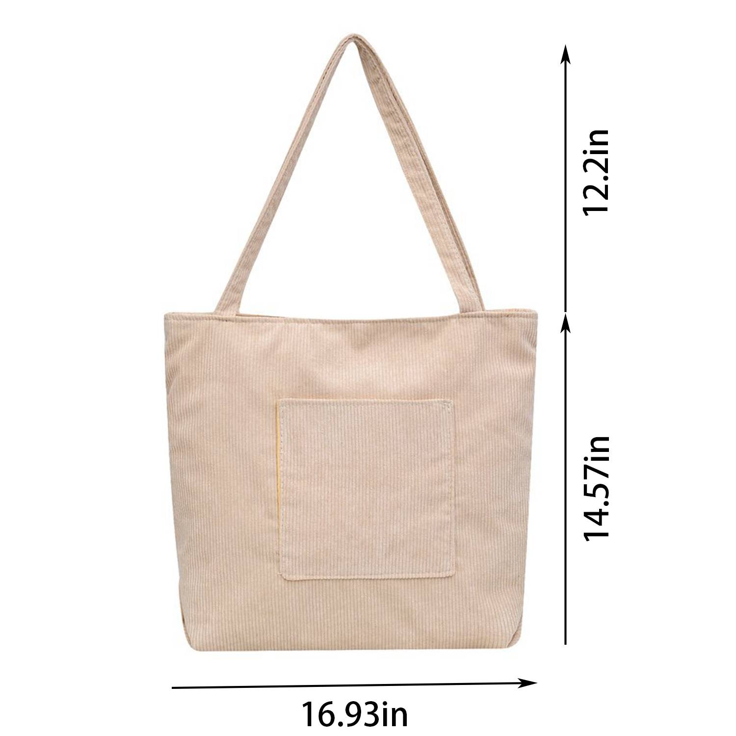 Customized Corduroy Tote Bag, custom tote bag with logo imprint 2