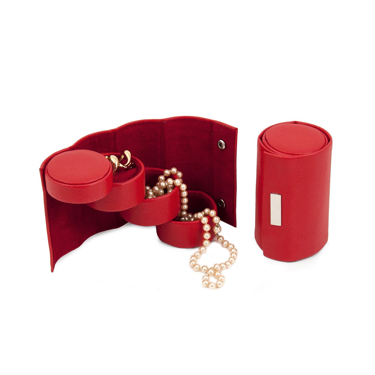 Three Section Leather Jewelry Case 2