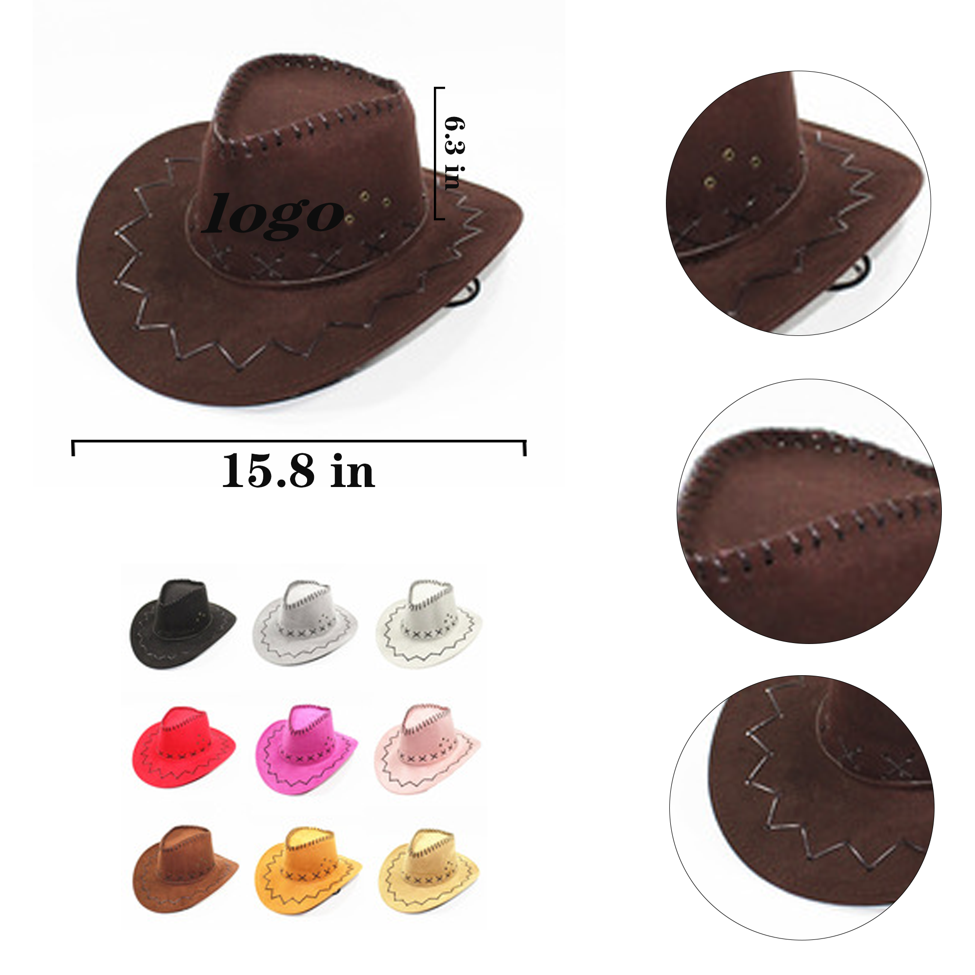 Western Cowboy Sports Custom Sunshade Hat 2