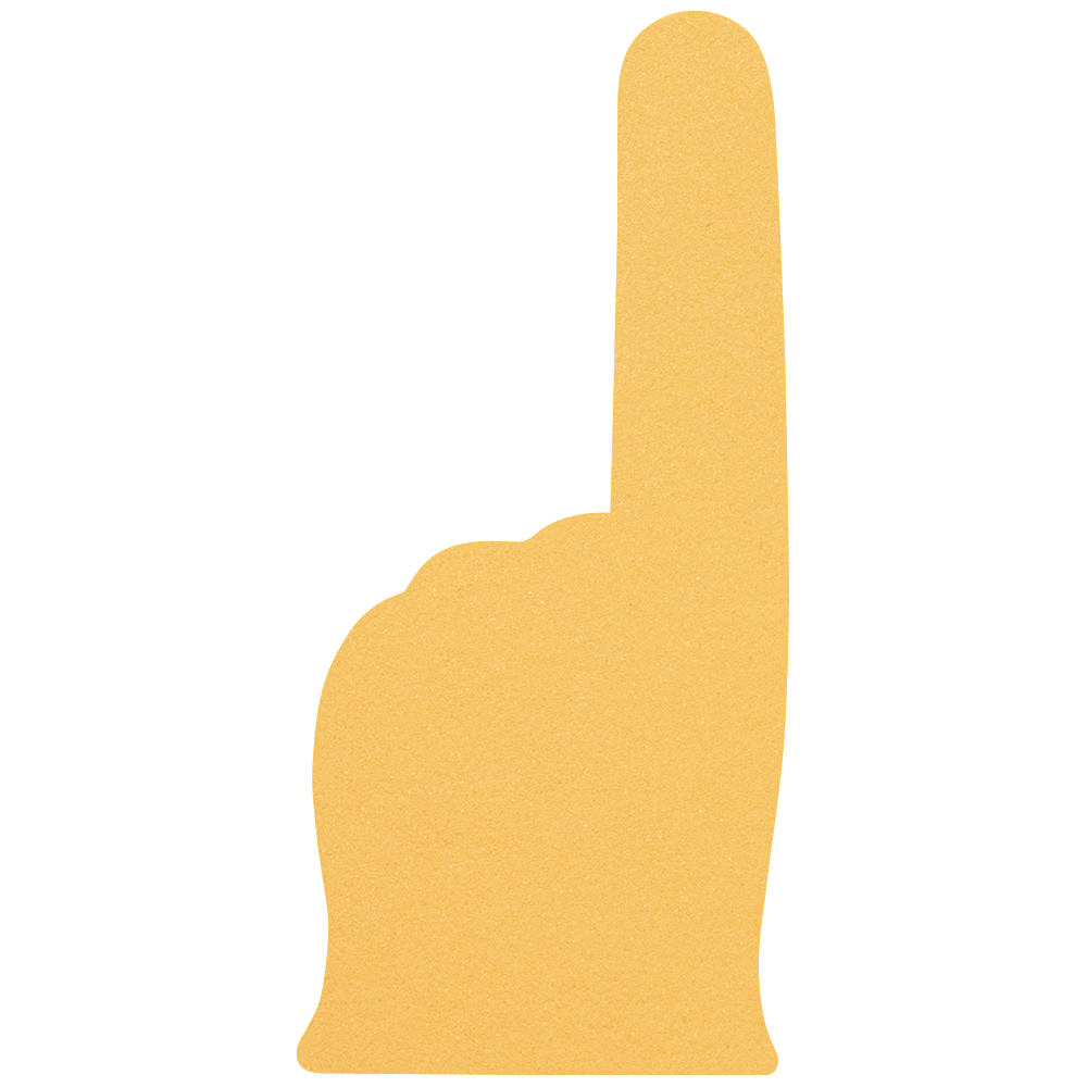 8" Classic #1 Finger Foam Mini 11