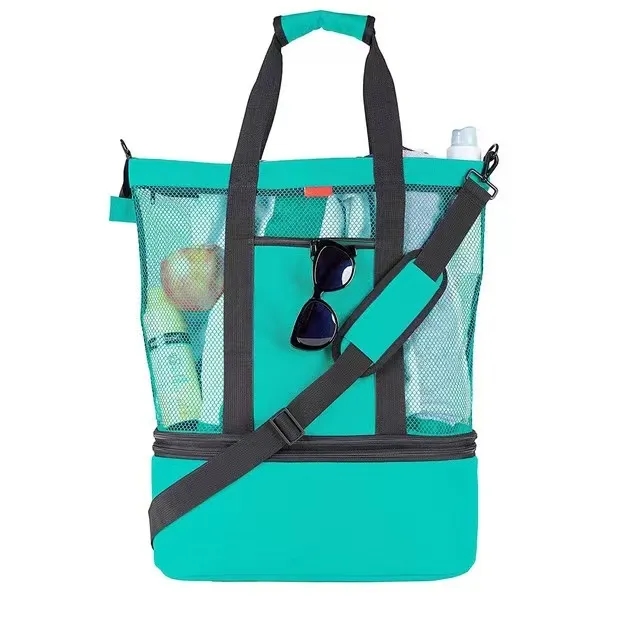 Beach Tote Bag With Insulated Cooler 6