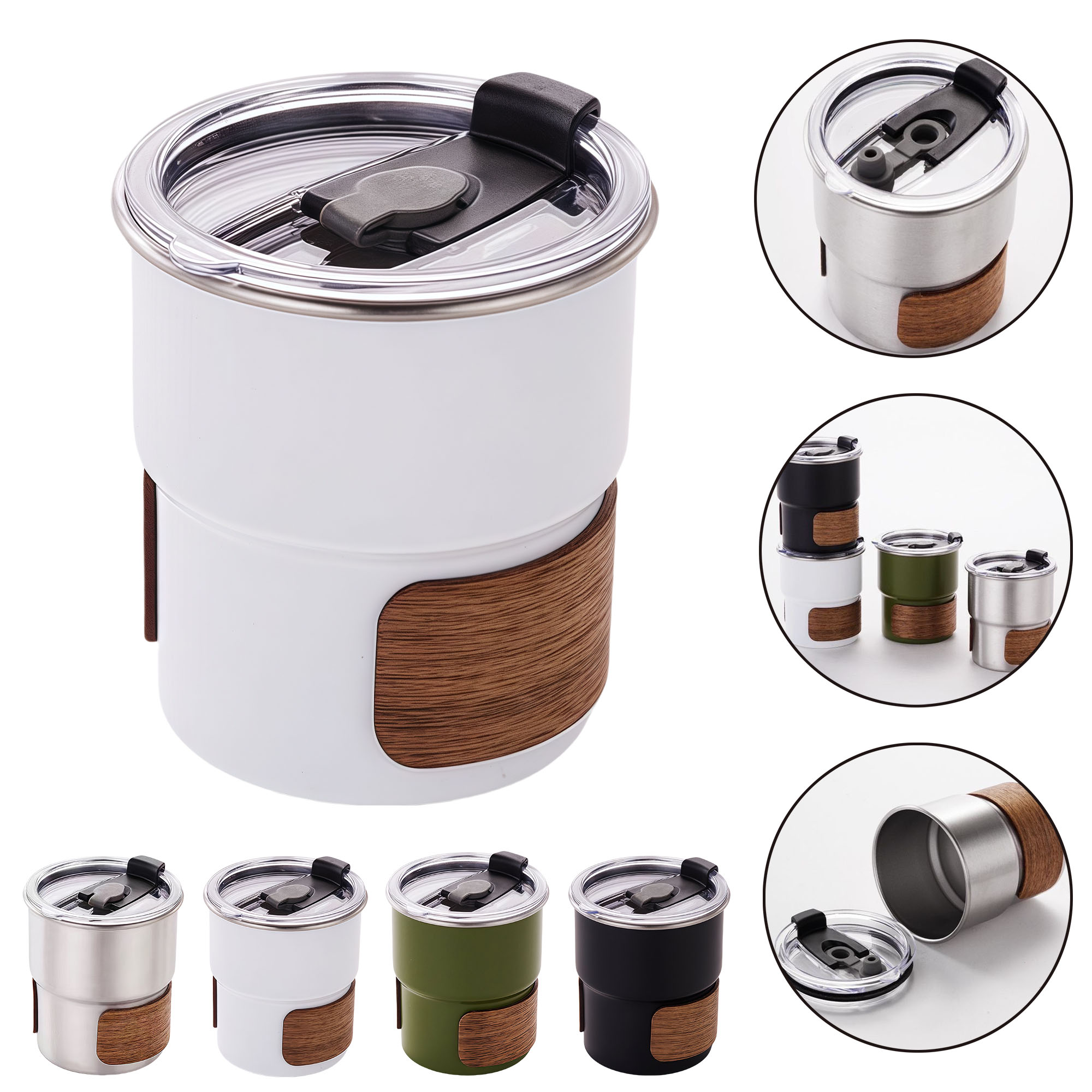 300ml Stainless Steel Travel Mug with Lid 6