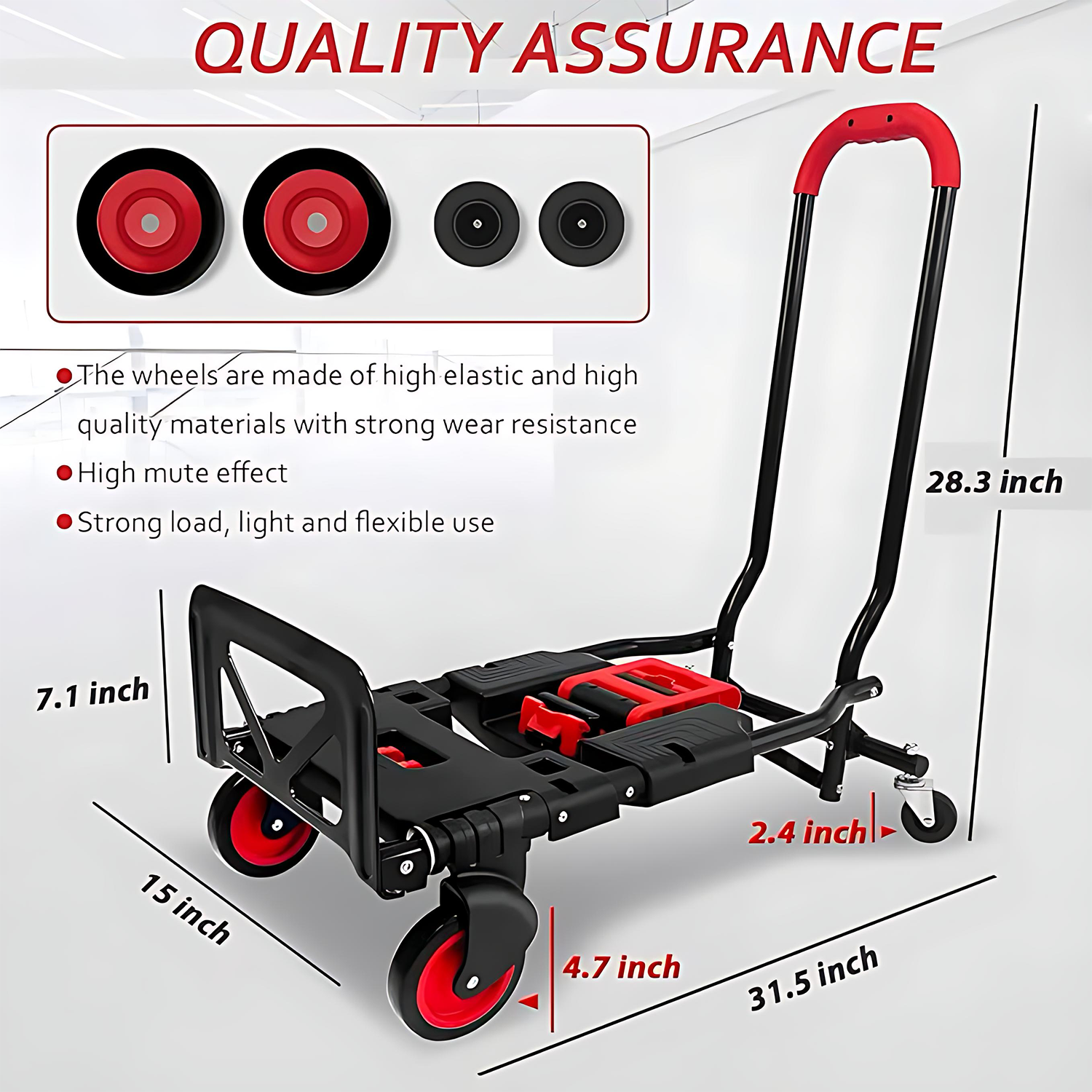 Heavy Duty Folding Metal Hand Truck for Cargo Transport 5