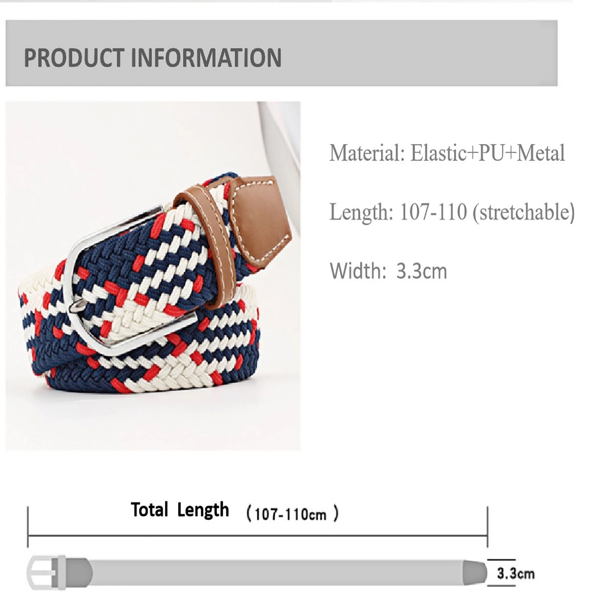 Elastic Braided Belt 4