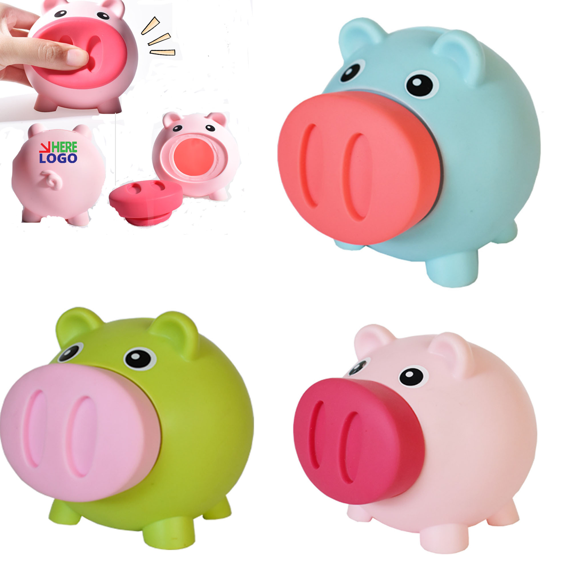 Squeaking Vinyl Coins Piggy Bank 2