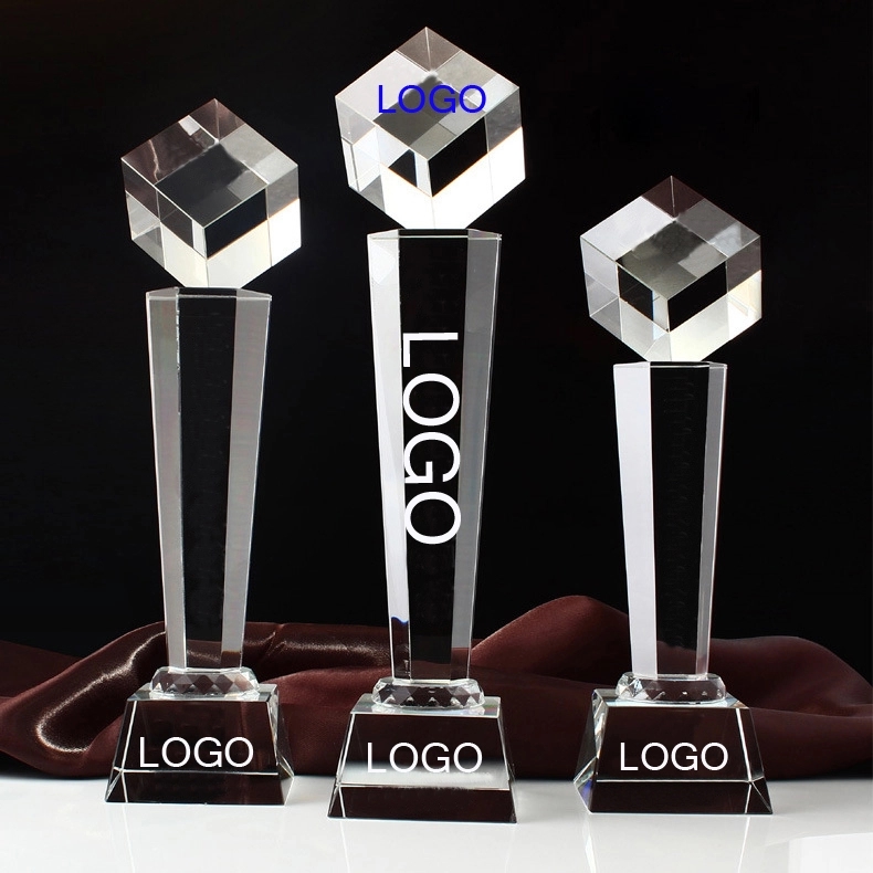 Crystal Mounted Square Award 3