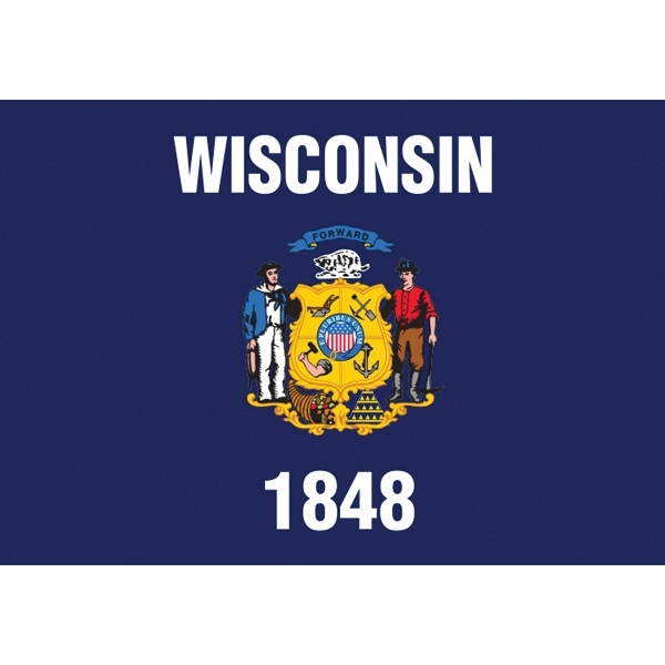 Wisconsin Official Car Flag 1