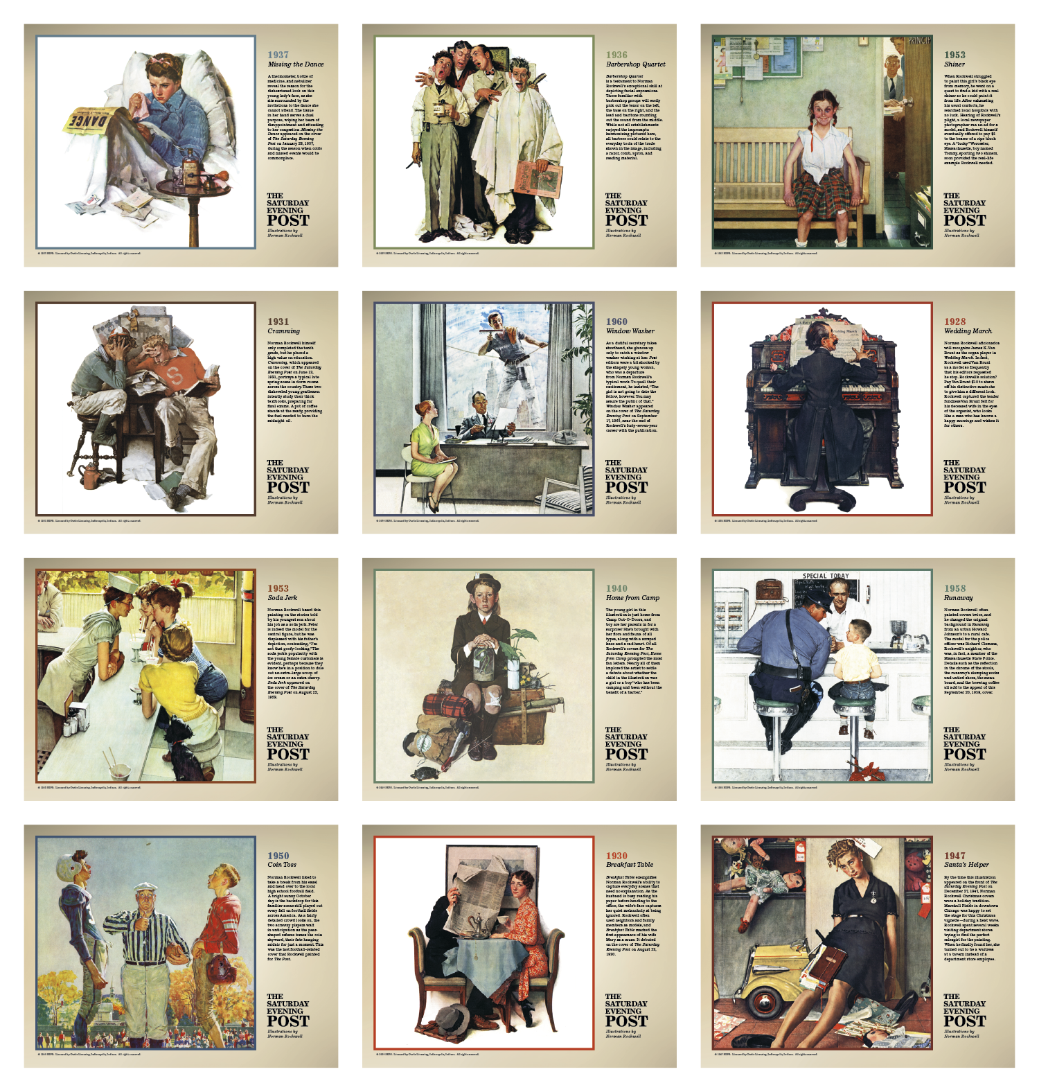 Triumph® Calendars The Saturday Evening Post Illustrations by Norman Rockwell Calendar 58