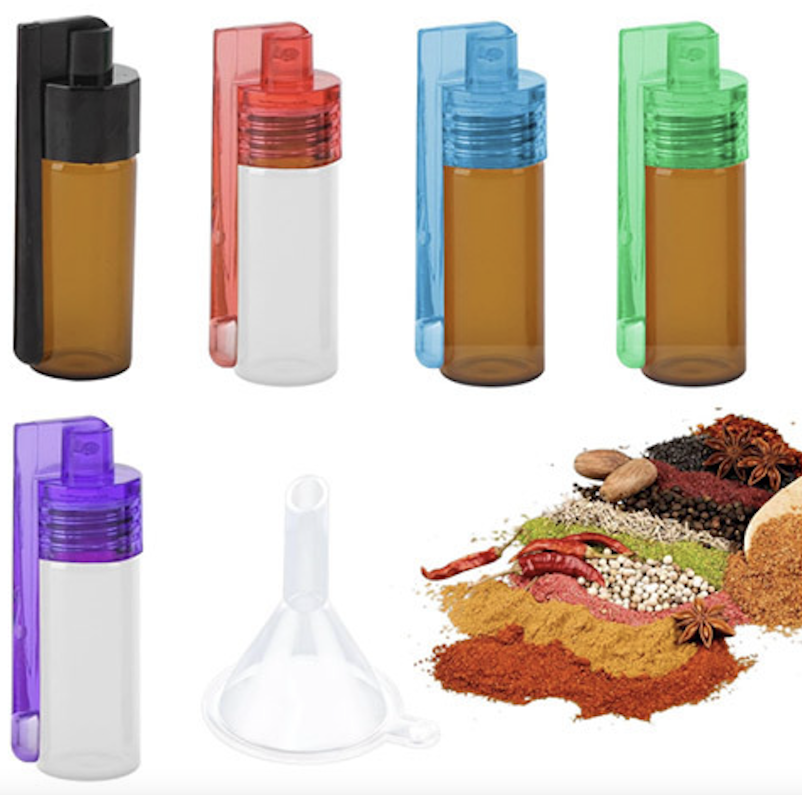 Glass Bottle Pill Box With Spoon 3