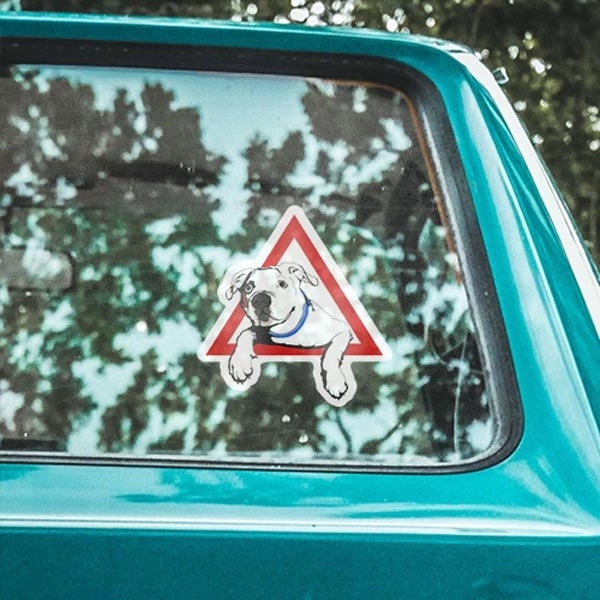 6" Custom Shape Front Adhesive Sticker 11
