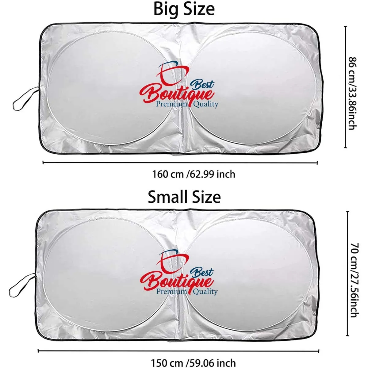 Custom Durable Foldable Reflective Car Windshield Sunshade 2