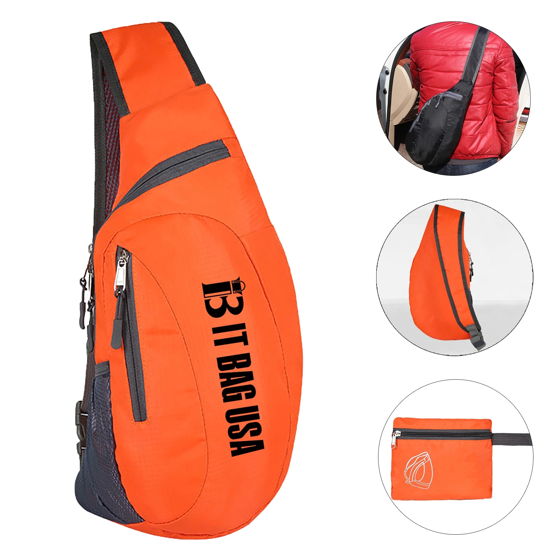 Crossbody Sling Backpack Foldable 2
