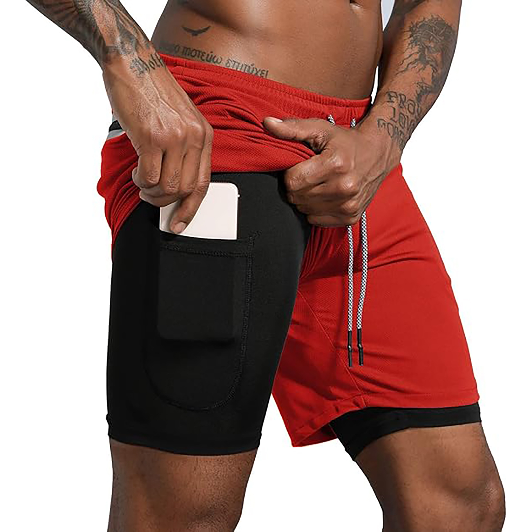 Men's 2 in 1 Workout Running Shorts 6