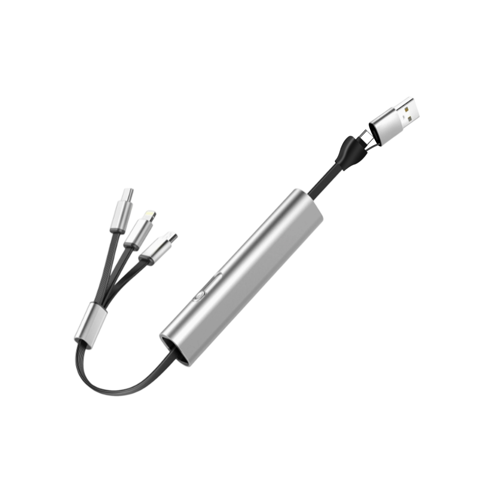 Portable Three In One Retractable Charging Cable 10.62" Length 15
