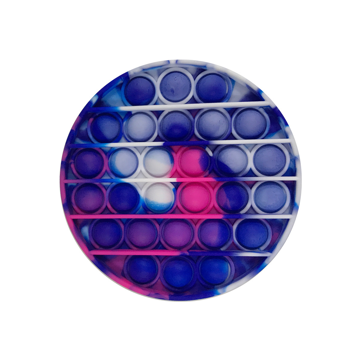 Round Camouflage Push Pop Bubble Fidget Sensory Toy 5
