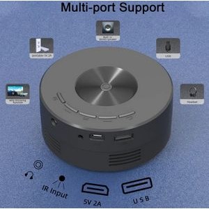 LED Mini Projector USB Powered Support Wired Connection Phone Screen 2