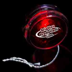 Red & Clear 2 3/8" Light Up Red Glow LED Yo-Yo
