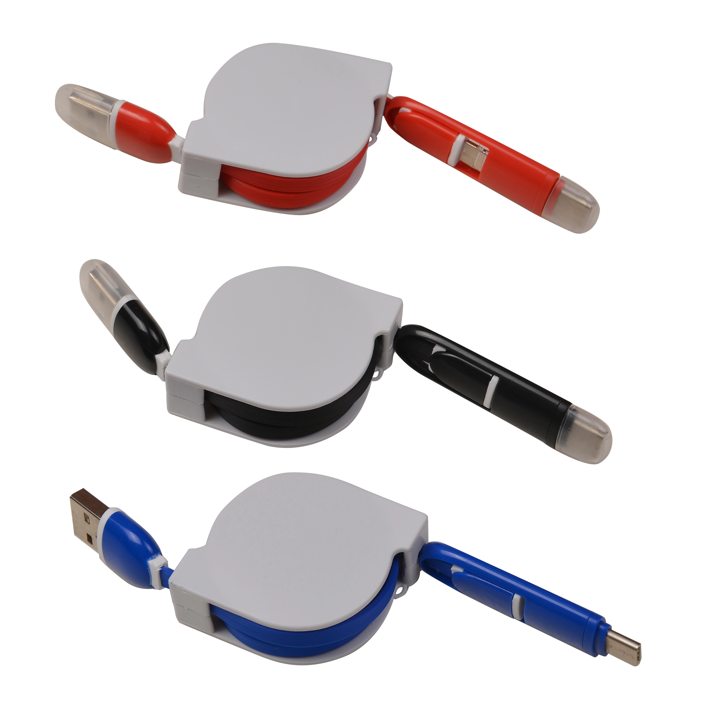 3 in 1 Micro/TypeC/Apple Retractable Charging/Sync Cable 5